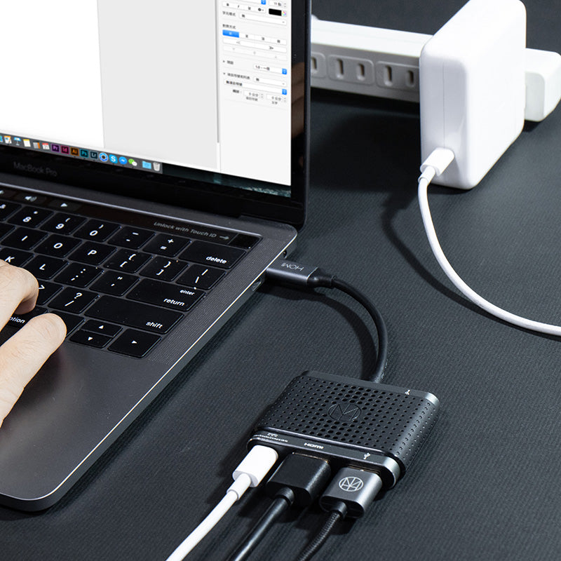 4 in 1 Type-C hub, HDMI, USB-C- HOMI HUB﹒C