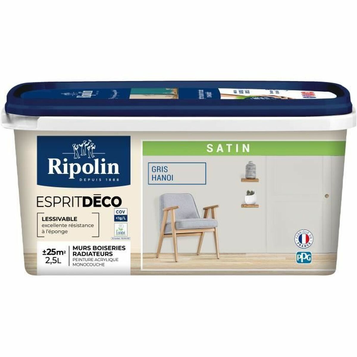 Acrylic paint Ripolin Dark grey 250 ml