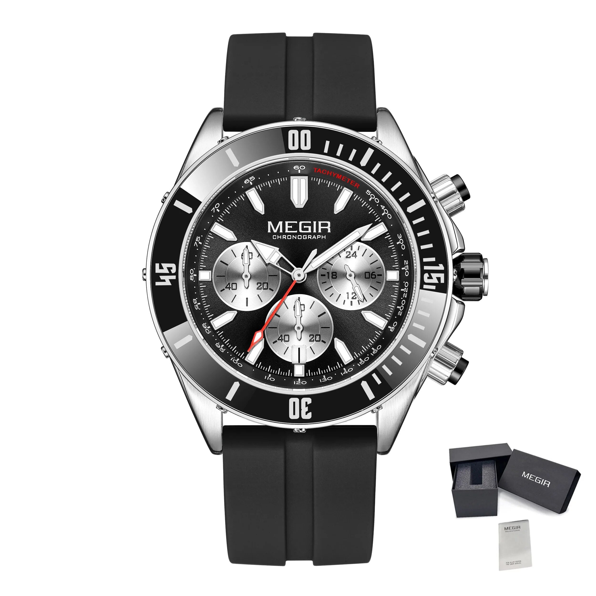 MEGIR Men Watch with Chronograph Fashion Quartz Military Waterproof Calendar Business Casual Wristwatches Clock Montre Homme 2226