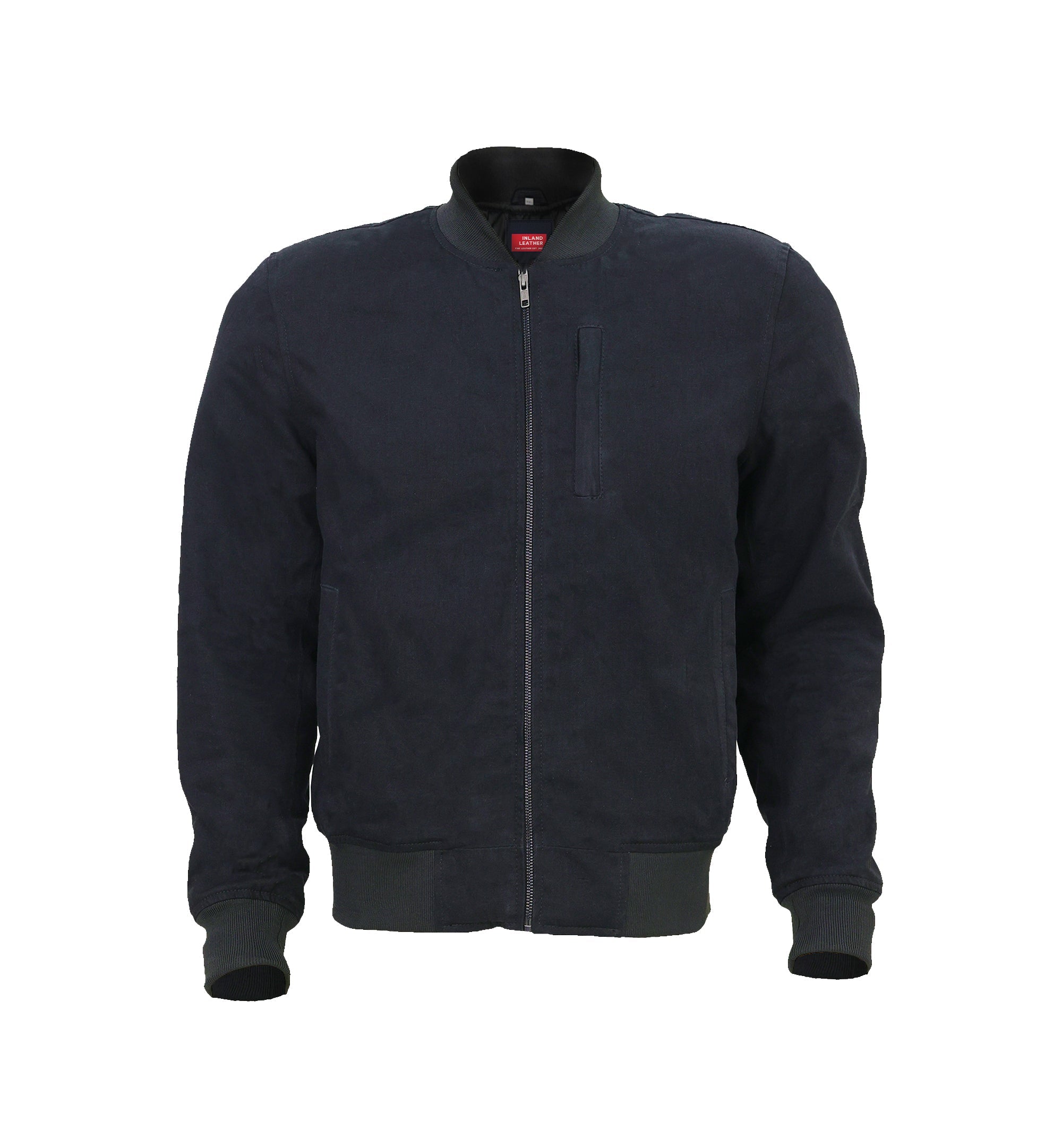 Burak Men’s Denim Safety Padded Motorcycle Bomber Jacket