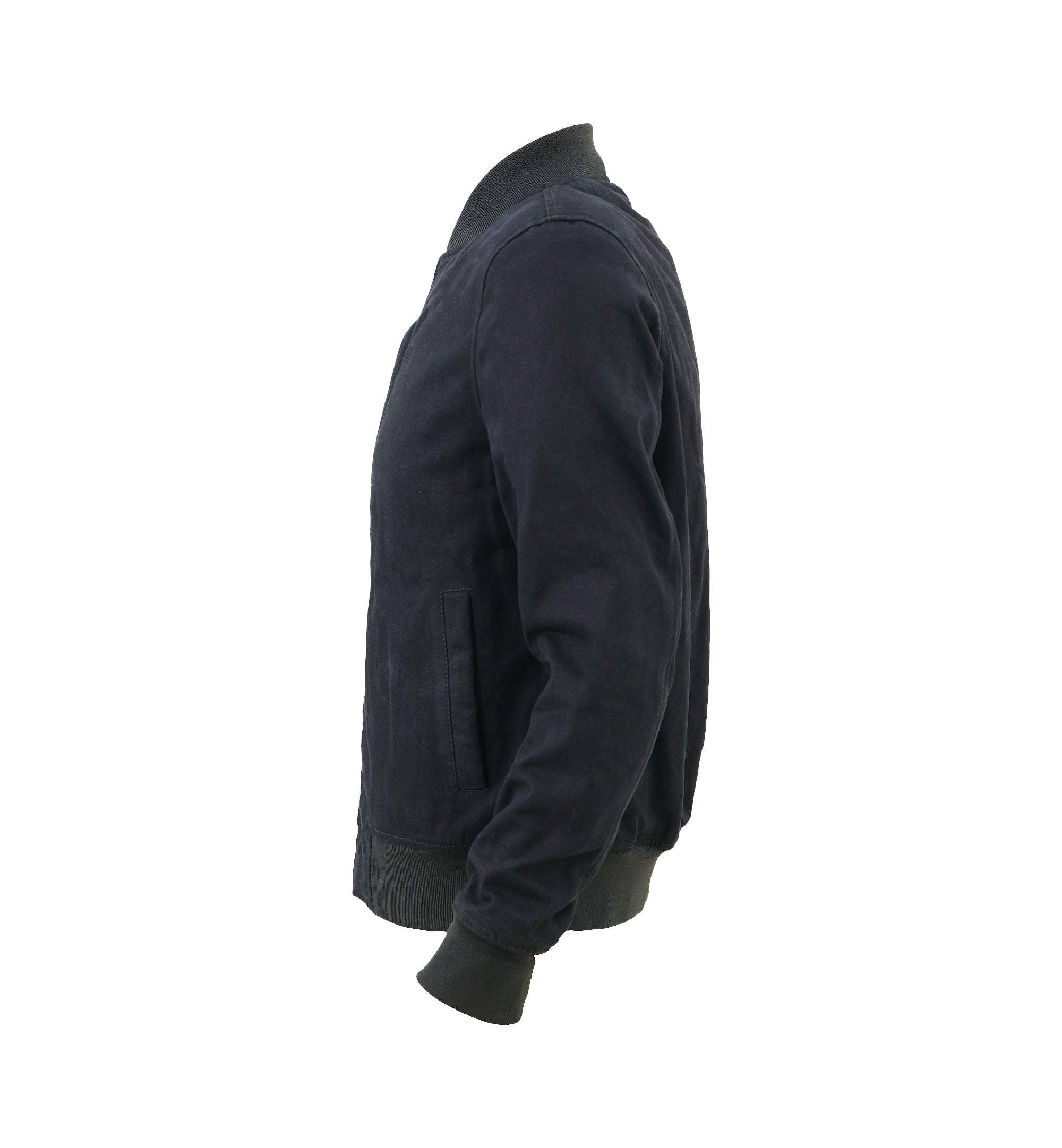 Burak Men’s Denim Safety Padded Motorcycle Bomber Jacket