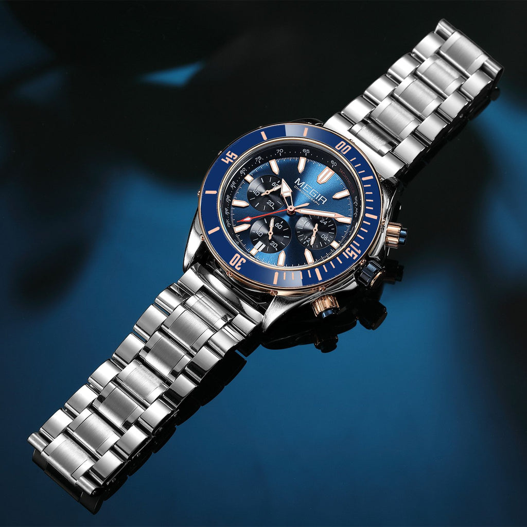 MEGIR Men Watch with Chronograph Fashion Quartz Military Waterproof Calendar Business Casual Wristwatches Clock Montre Homme 2226