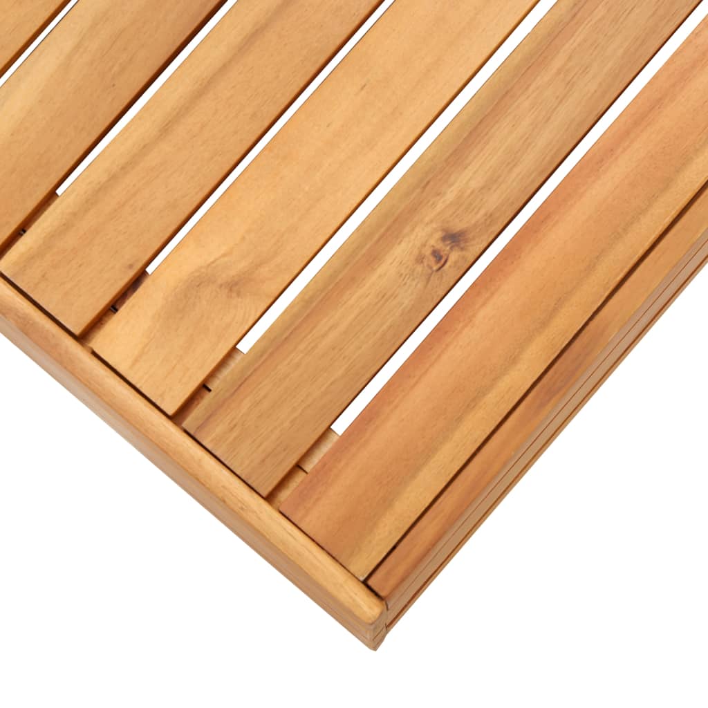 NNEVL Sectional Footrest 1 pc with Cushion Solid Acacia Wood