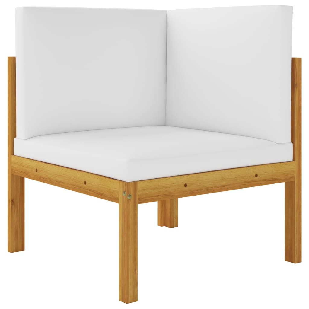 NNEVL Garden Corner Sofa with Cushions Solid Acacia Wood