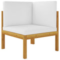 NNEVL Garden Corner Sofa with Cushions Solid Acacia Wood
