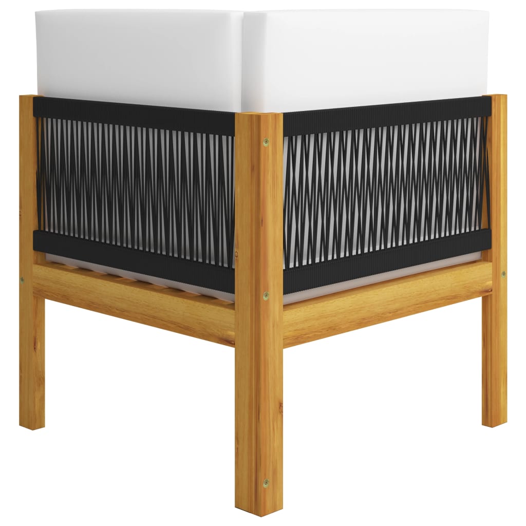 NNEVL Garden Corner Sofa with Cushions Solid Acacia Wood