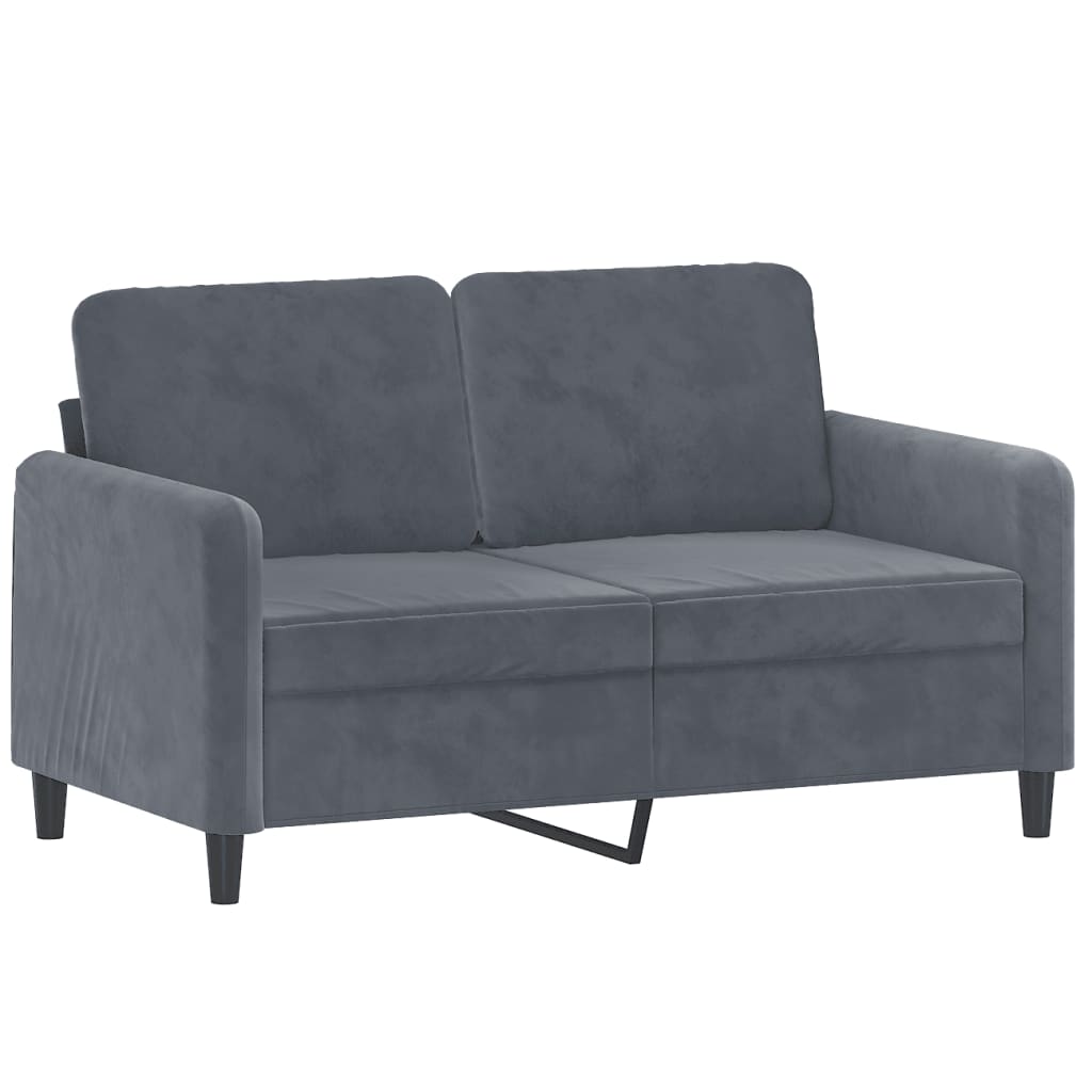 NNEVL 2 Piece Sofa Set Dark Grey Velvet