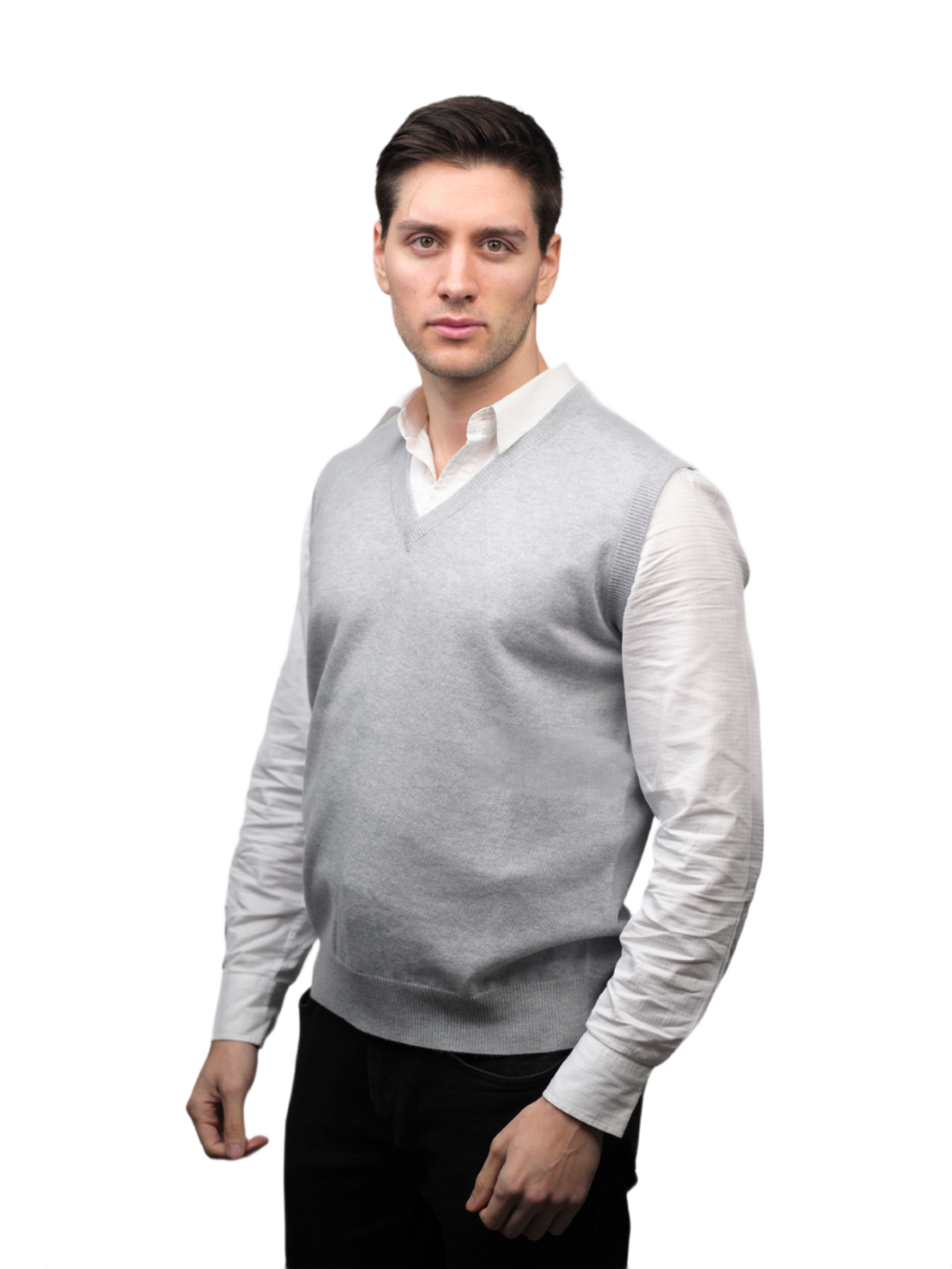 Men's Pure Cashmere V-Neck Vest