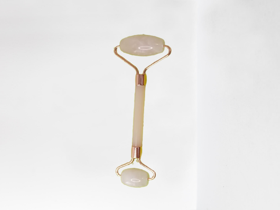 Roller pierre quartz rose pour massage facial