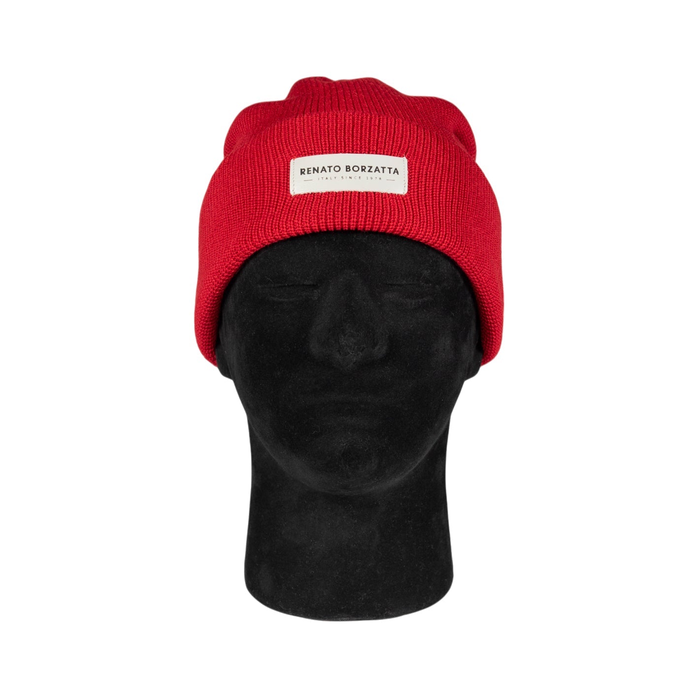 RB5001V  | Berretto in Maglia a doppio strato MONVISO Misto Lana Made in Italy. Colore Rosso - Taglia Unica