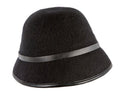 Black cloche hat