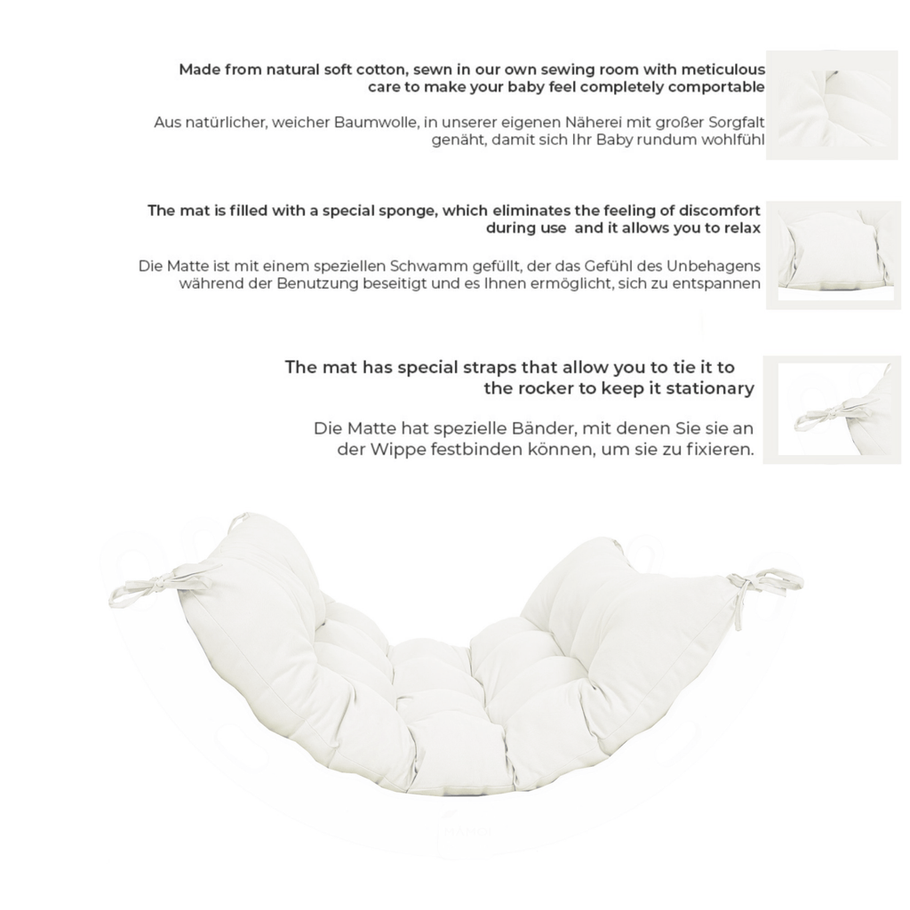 MAMOI® Cushion for toddler climbing frame indoor, Cushion for Baby kids climbing dome, Mat for wooden climbing triangle for children from 1/2/3 years