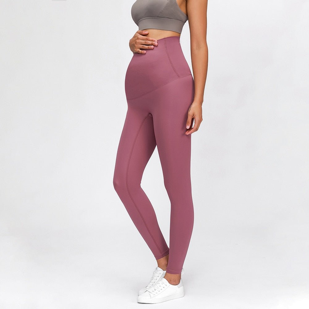 Buttery-soft High Rise Yoga Pants Sport Gym Leggings Pregnant Woman Four-ways Stretchy Home Fitness Workout Leggings