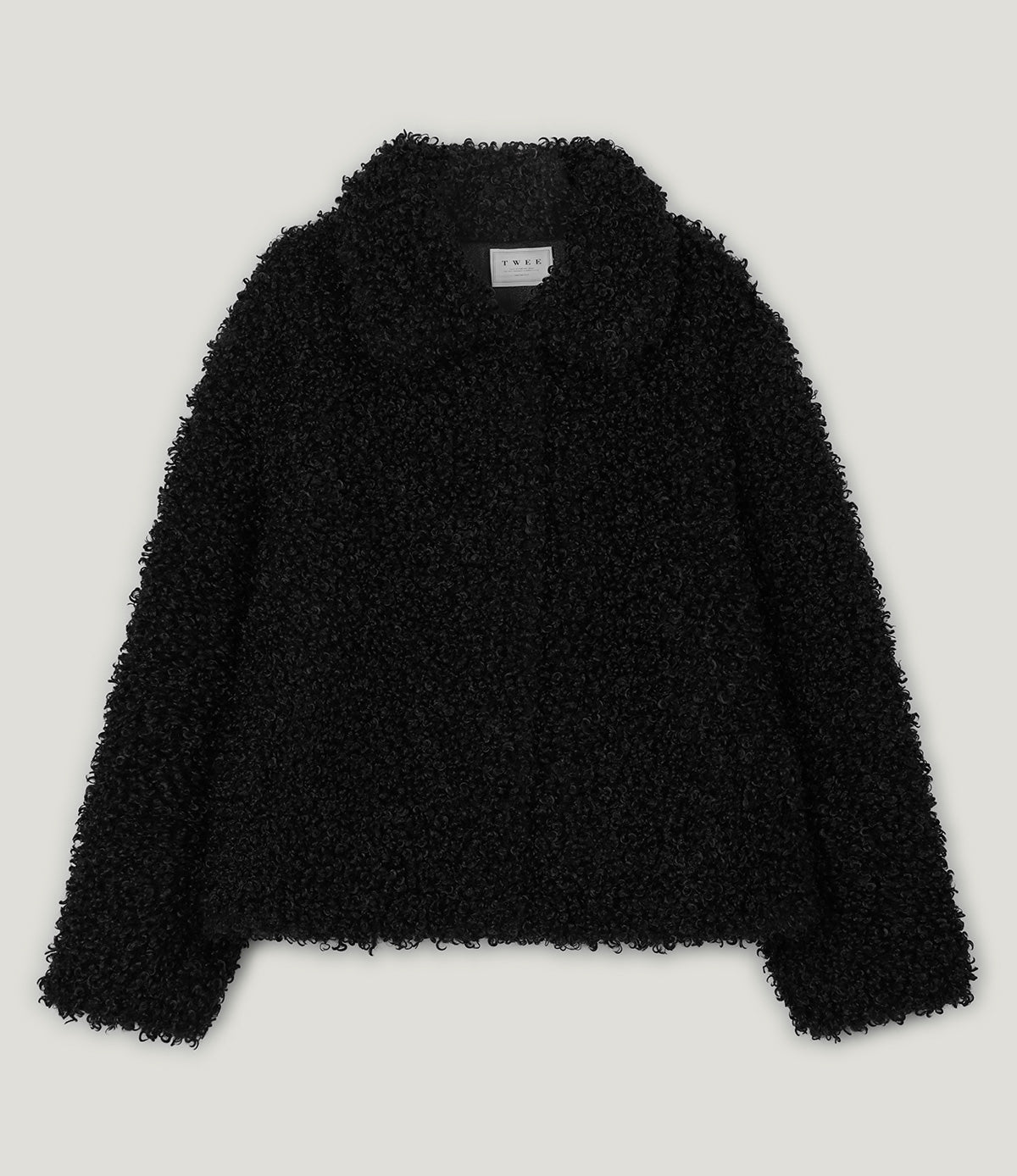 [TWEE] Rotten Wide-Collar Teddy Fur Jacket