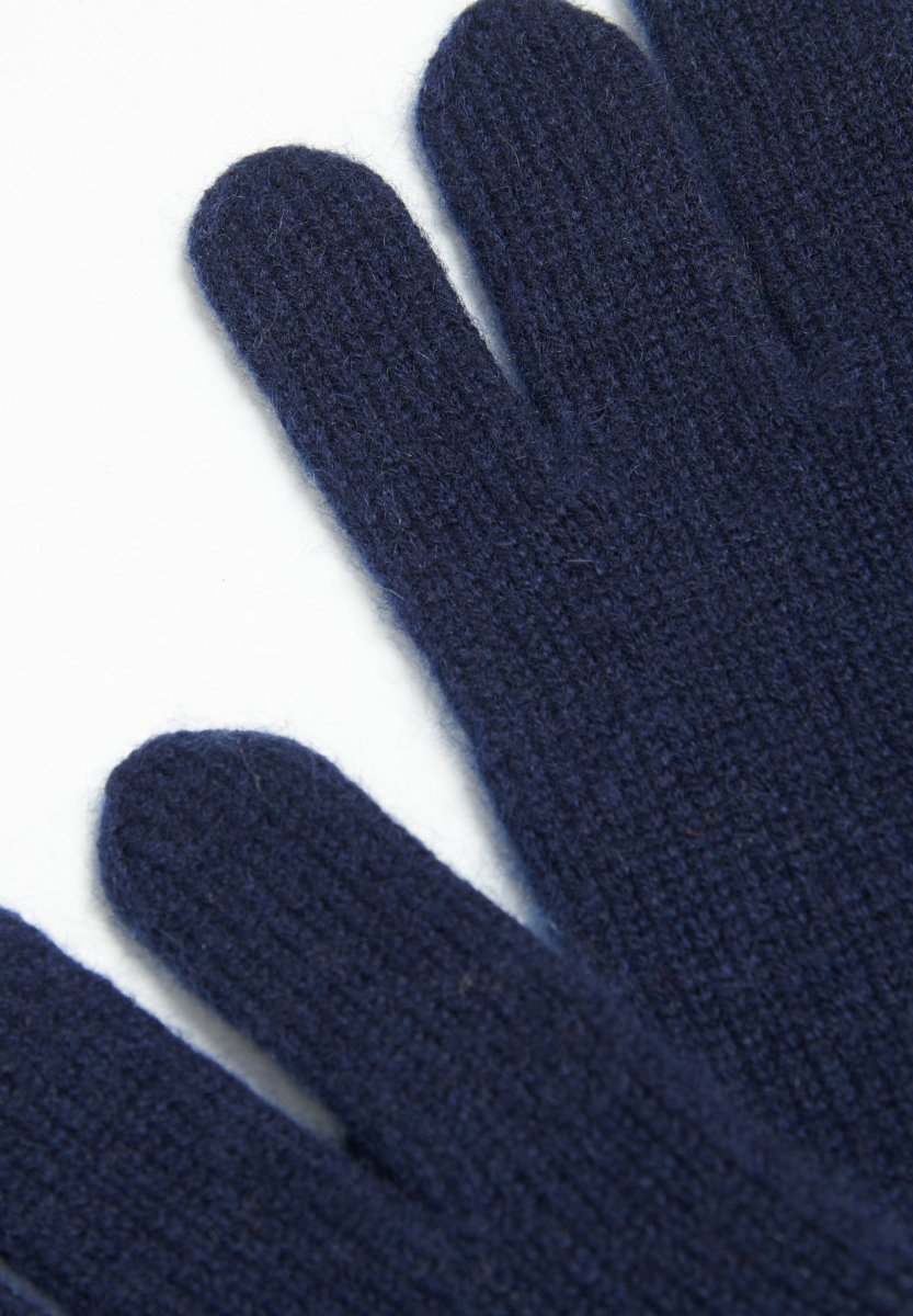 Gants unisex en cachemire 4 fils bleu marine - UNI 4