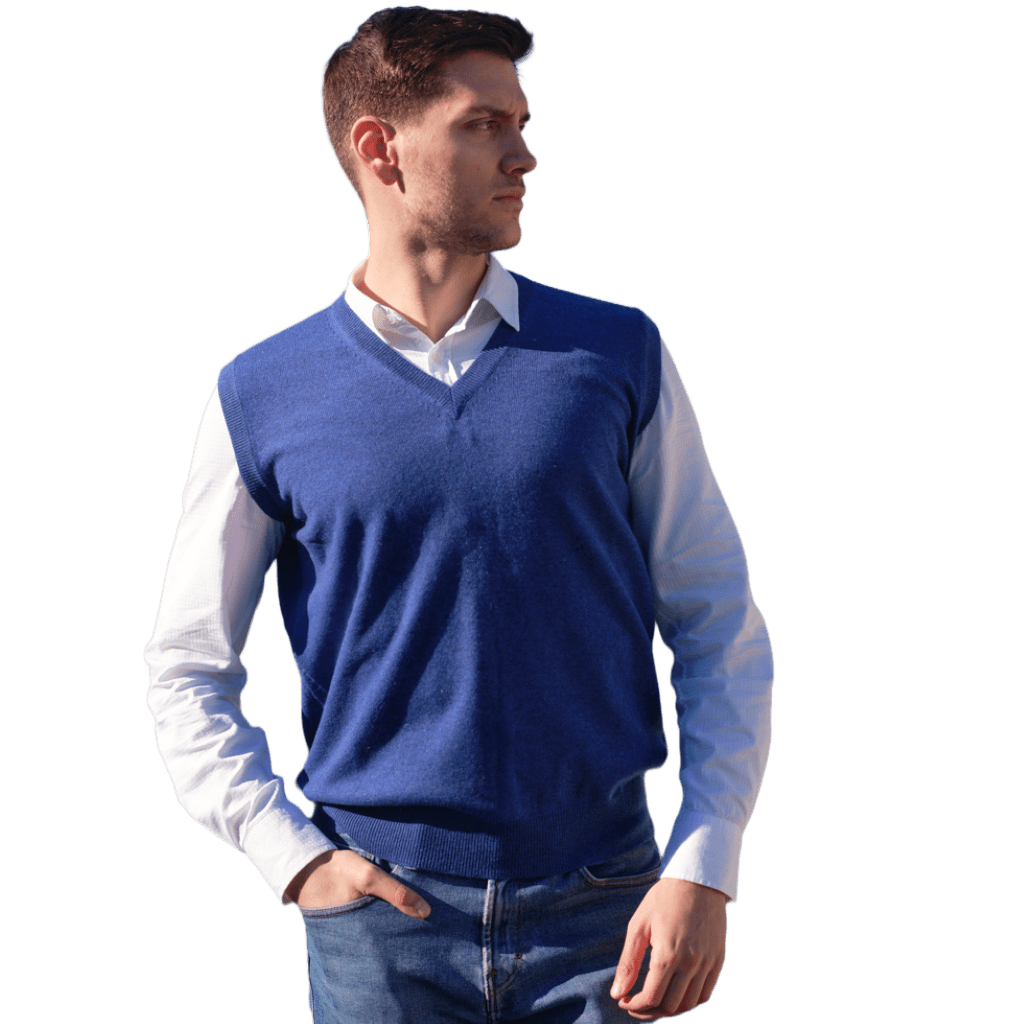 Men's Pure Cashmere V-Neck Vest