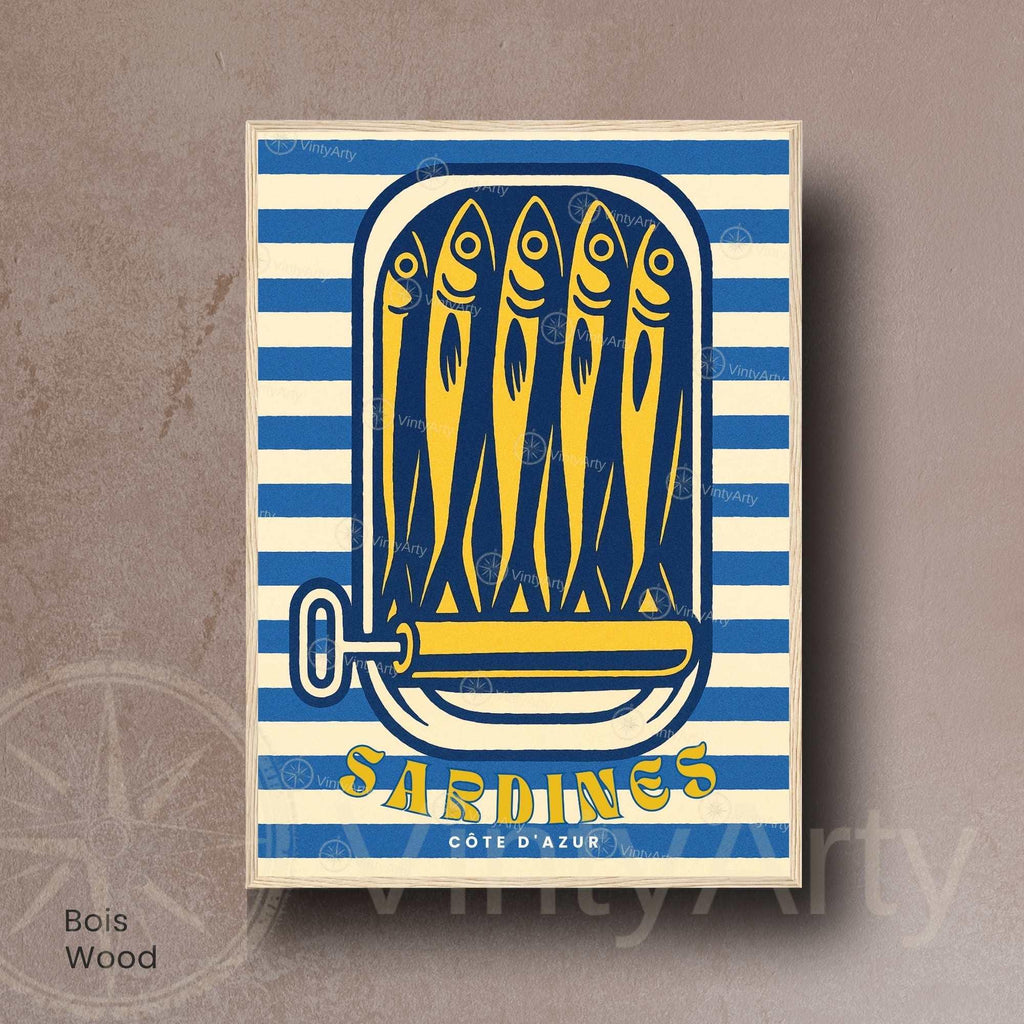 Affiche Sardines – Côte d’Azur - Affiche cuisine