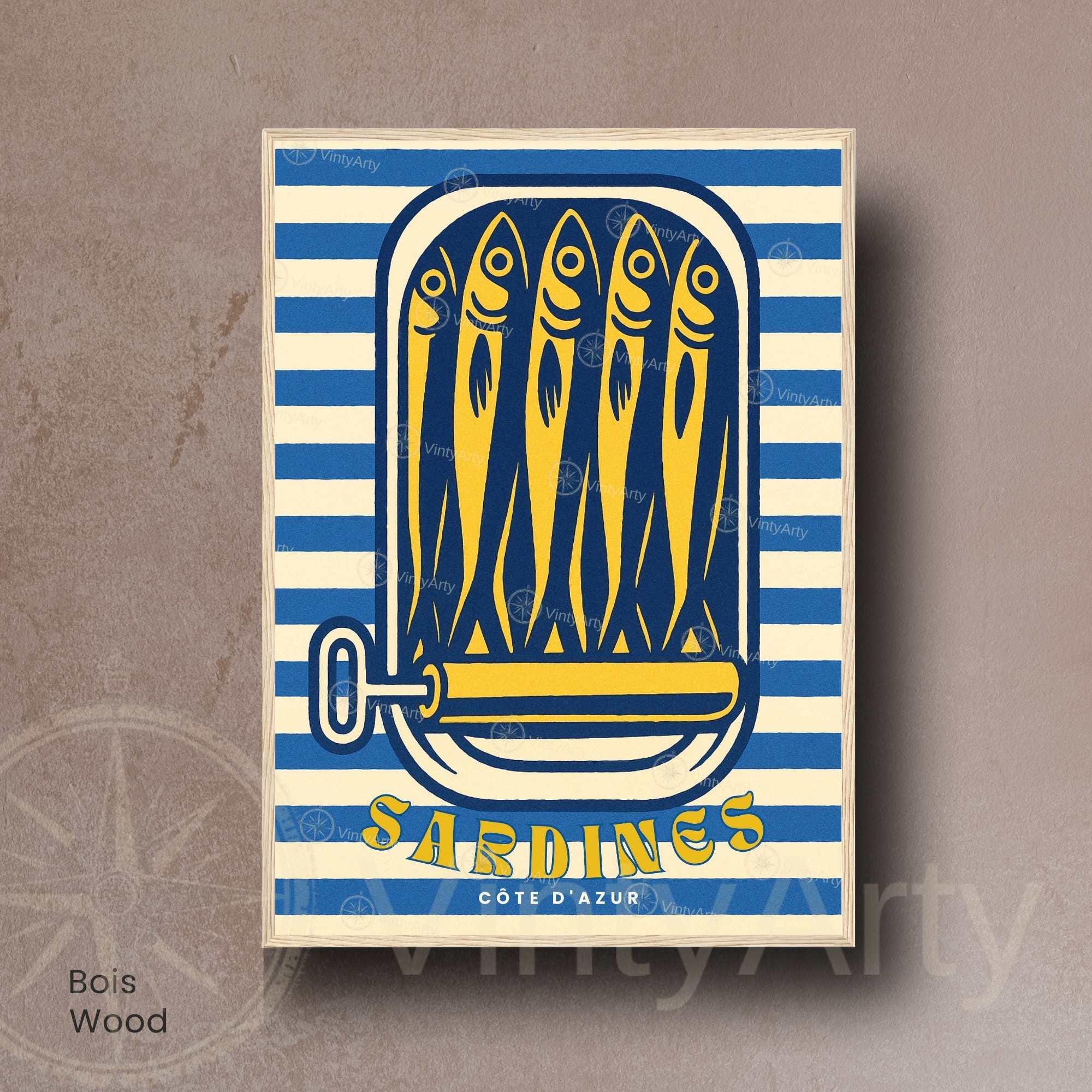 Affiche Sardines – Côte d’Azur - Affiche cuisine