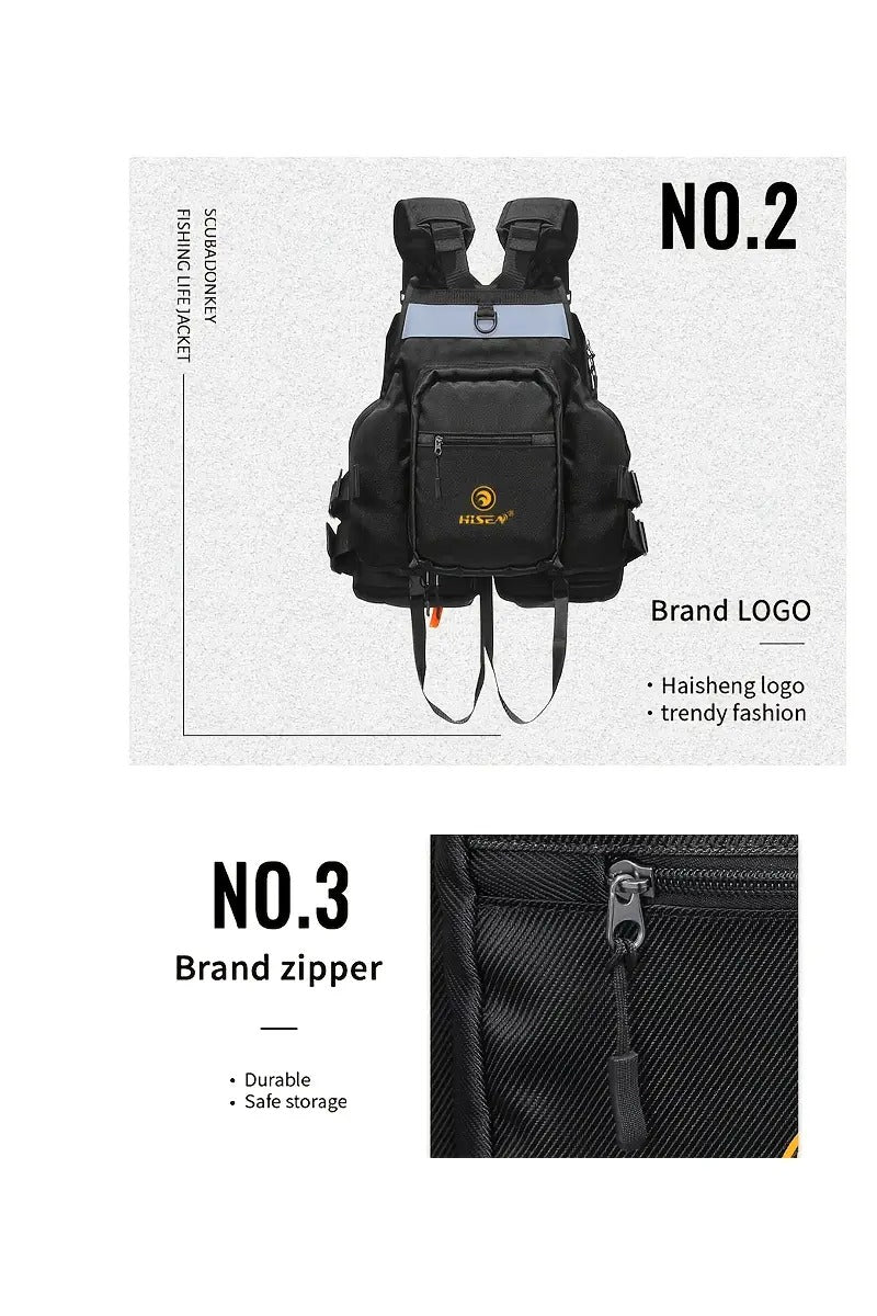 NNETM High Buoyancy Adult Life Jacket Black