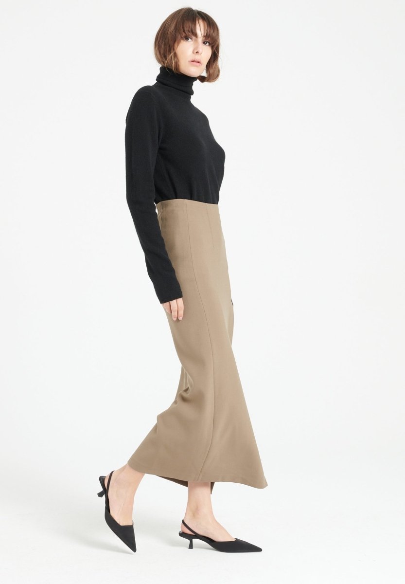 Pull col roulé femme en cachemire noir - LILLY 3