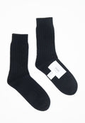 Chaussettes homme en cachemire 4 fils noir - UNI 13